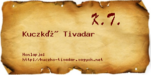 Kuczkó Tivadar névjegykártya
